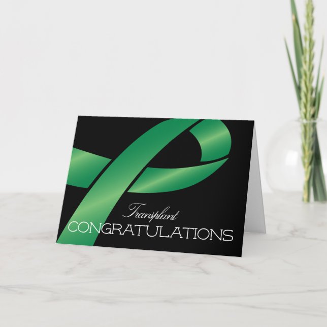 Elegante Felicitaciones por el trasplante de cinta (Anverso)