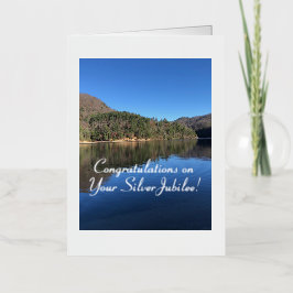 Elegante, felicitaciones Silver Jubilee, Tarjeta