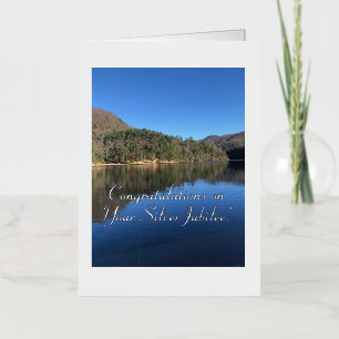 Elegante, felicitaciones Silver Jubilee, Tarjeta