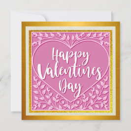 Elegante Feliz Día de San Valentín | Oro y calor r