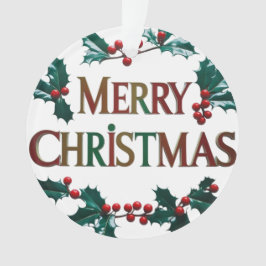 Elegante Feliz Navidad Acrílico Círculo Ornamento