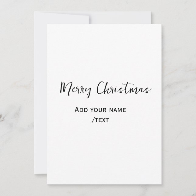 Elegante feliz Navidad añadir texto simple (Anverso)