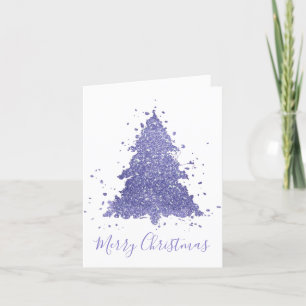 Elegante Feliz Navidad   Atractivo árbol morado