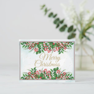Elegante Feliz Navidad, feliz postal navideña