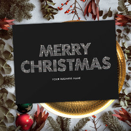 Elegante Feliz Navidad Negocios Blanco y Negro