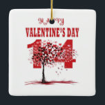 Elegante Feliz Ornamento Cerámico de San Valentín.<br><div class="desc">¡Un regalo de amor eterno! ¡Celebra el amor con nuestro hermoso adorno de cerámica del Día de San Valentín! Perfecto para añadir un toque romántico a su hogar, este adorno cerámico de alta calidad cuenta con diseños impresionantes, mensajes sentidos y colores vibrantes que lo convierten en un conservador significativo. Ya...</div>