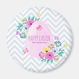 Elegante Feliz Pascua Personalizada | Imán