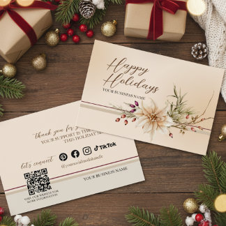 Elegante Festividad Floral Gracias Insertar Tarjet