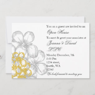 elegante fiesta corporativa amarilla Invitación