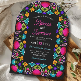 Elegante fiesta de bodas de arco invitaciones