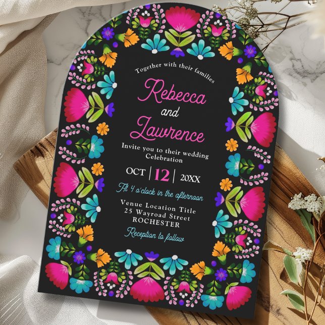 Elegante fiesta de bodas de arco invitaciones (Subido por el creador)