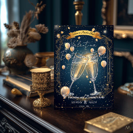 Elegante fiesta de cumpleaños Invitación a la tost