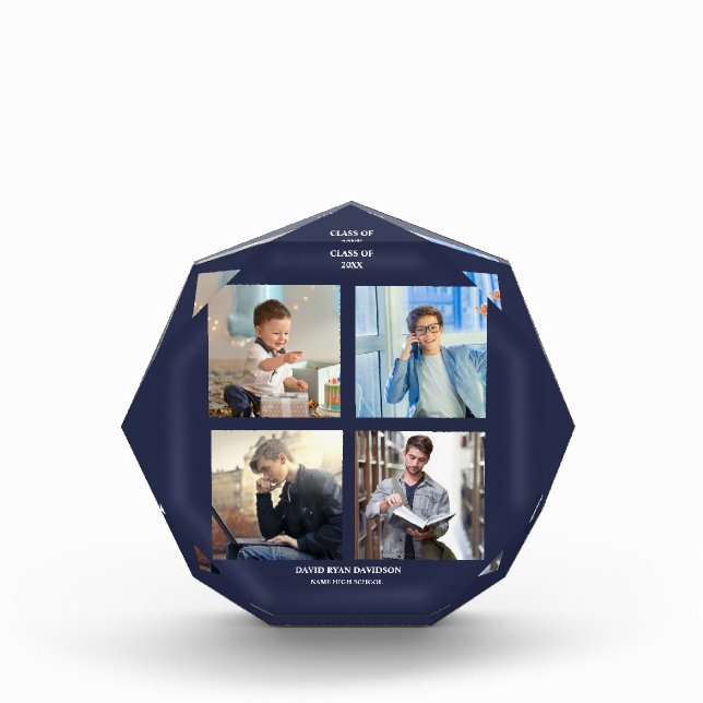 Elegante fiesta de graduación de Collage de fotos (Anverso)