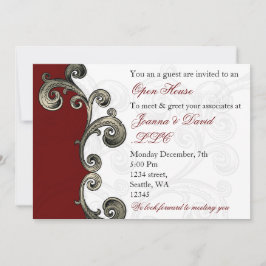 elegante fiesta de la empresa roja Invitación