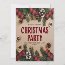 Elegante fiesta de Navidades invitaciones