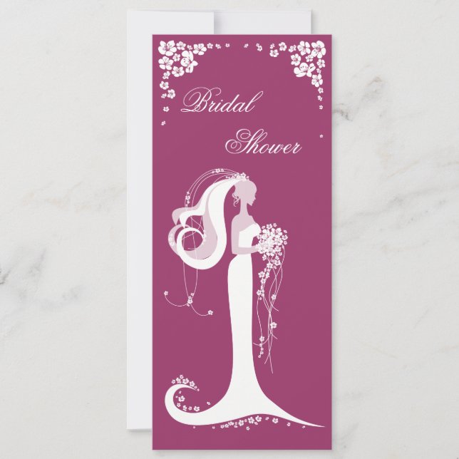 Elegante Fiesta de novia  Invitación (Anverso)