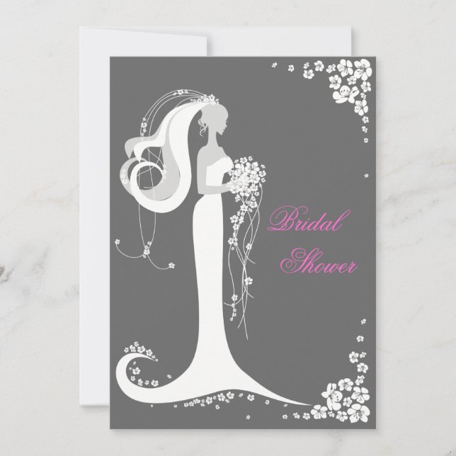 Elegante Fiesta de novia  Invitación (Anverso)