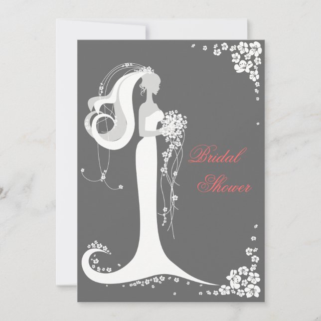 Elegante Fiesta de novia  Invitación (Anverso)