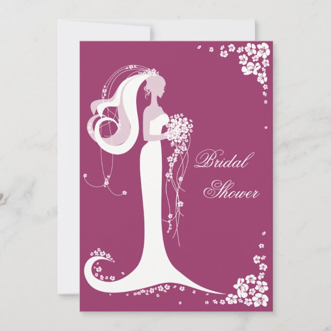 Elegante Fiesta de novia  Invitación (Anverso)