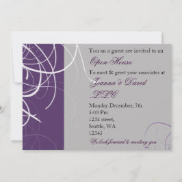 elegante fiesta morada corporativa invitación