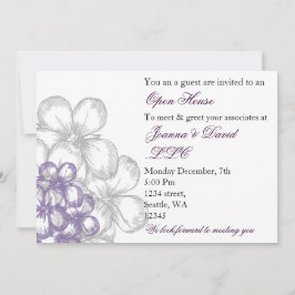 elegante fiesta morada corporativa invitación