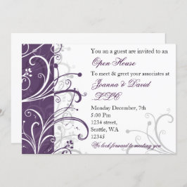elegante fiesta morada corporativa invitación
