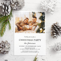 Elegante Fiesta navideño de Feliz Invitación a la