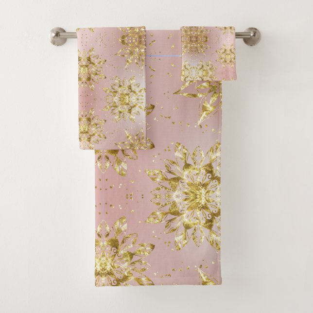 Elegante fiesta rosada de copas de nieve estrellas (In situ)