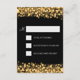 Elegante Fiesta RSVP Sparkles Gold