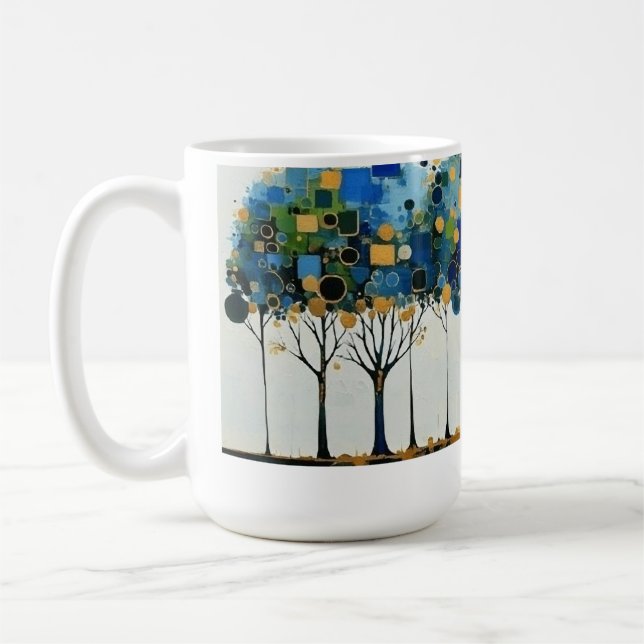 Elegante fila de árboles en una taza de estilo Kan (Izquierda)