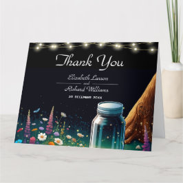 Elegante Firefly Rustic Wedding Invitación