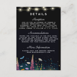 Elegante Firefly Rustic Wedding Invitación