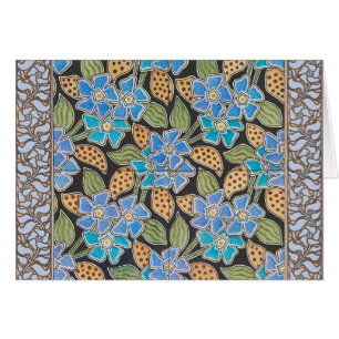 Elegante Flor Azul Periwinkle Floral Clásico