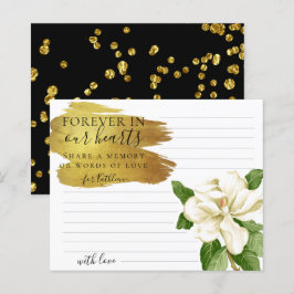 Elegante flor blanca comparte tarjeta funeral de m