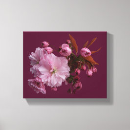 Elegante flor de cerezo rosa brillante arte floral