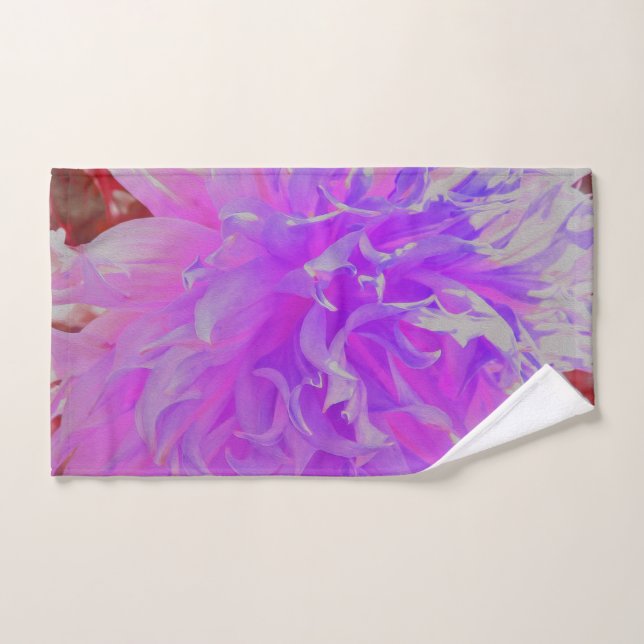 Elegante Flor de Dahlia Ultra Violeta (Toalla de mano)