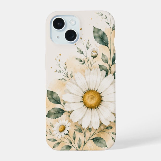 Elegante Flor de Margarita Blanca (Reverso )