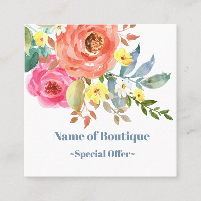 Elegante flor de primavera Cupón Boutique Discount (Anverso)