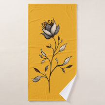 Elegante Flor Decorativa Resumen Arte