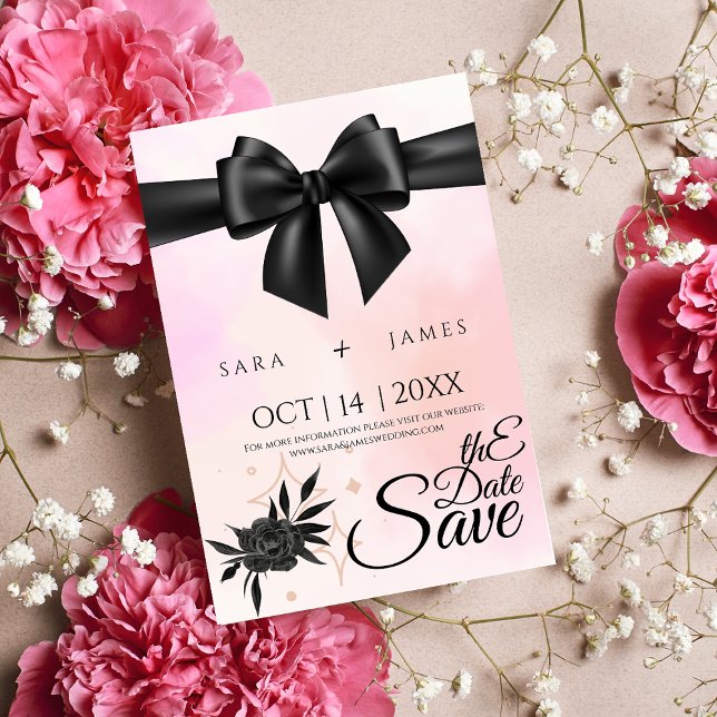 Elegante Flor Guardar la tarjeta de anuncio de fec (Subido por el creador)