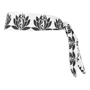 Elegante Flor Lotus de yoga blanco y negro