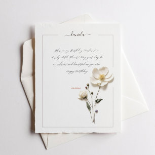 Elegante Flor Moda personal Tarjeta de nota de est