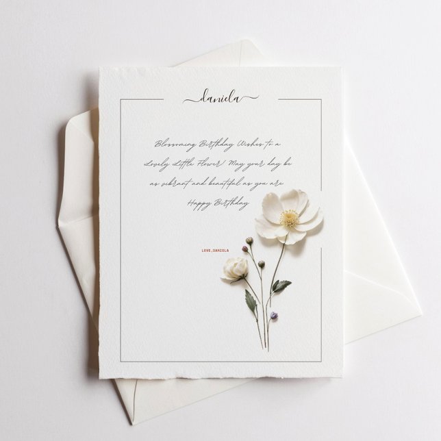 Elegante Flor Moda personal Tarjeta de nota de est (Subido por el creador)