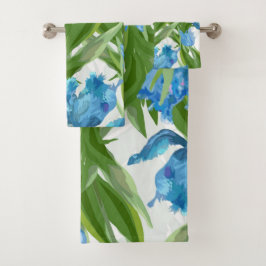 Elegante floral azul decorativo llamativo