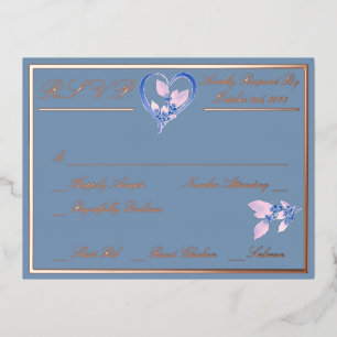 Elegante Floral Blanco Tarjeta de Respuesta Boda R