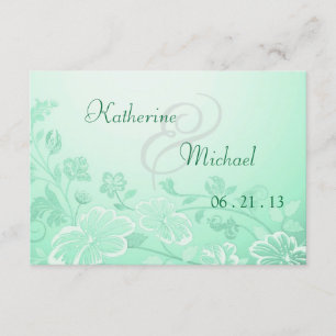 Elegante floral de la verde menta de RSVP