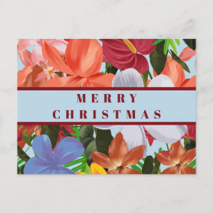 Elegante Floral de Navidad Moderna Acuarela