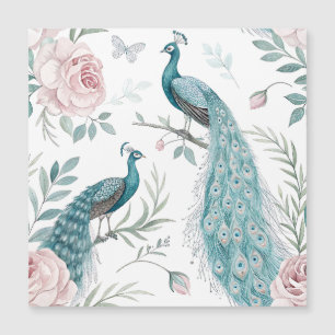 Elegante Floral de Pavo Real Vintage (8)