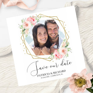 Elegante Floral de Tono Rosa para Foto de Boda Sav