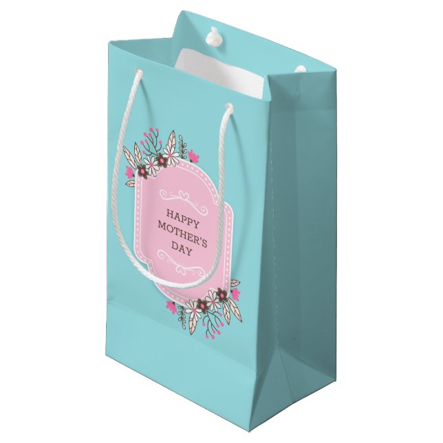 Elegante Floral feliz Día de la Madre | Bolsa de r (Angulo Anverso)